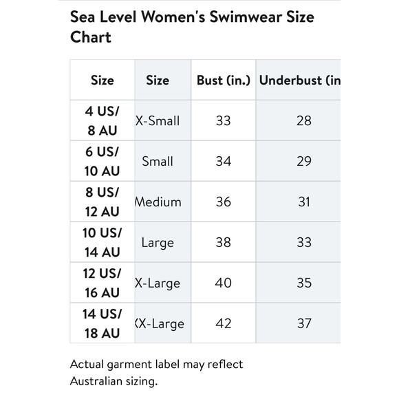 Sea Level Navy Blue Stripe Frill Ruffle Bikini Swim Swimsuit Top womens 4 XS new - Picture 14 of 14